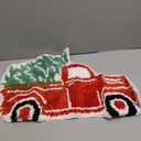 Tinideya Christmas Bathroom Rugs, Water Absorbing Bath Mat with Non Slip Backing Xmas Decorative Doormat for Winter Christmas Kitchen Floor Home Decoration(Truck,27.56 Inch) (9" x 11" (Rectangular))