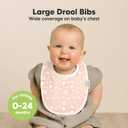 8-Pack Organic Baby Bibs for Boys, Girls - Soft Cotton Drooling and Teething Bibs for Baby Girl & Boy, Extra Absorbent, Easy to Clean & Put On for Toddler, Newborn, Infant 0-24 Months (Fleur)