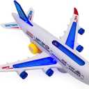 Tipmant Baby Toddler Electric Airplane Vehicle Car Toy Electronic Plane Aircraft, Automatic Driving, Music, Flash Light Kids Birthday Gifts