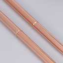 Cabilock 6-Pack Dual Head Metal Ballpoint Pens Rose Gold Blue Ink Smooth Writing Lightweight Portable Office School Supplies