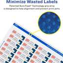 Avery Removable ID Labels, Sure Feed, Removable Adhesive, 0.5" x 1.75", 2,000 Labels (6467)