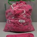 Peomeise 100pcs Fuchsia Spandex Chair Sashes with Buckle Slider for Wedding, Party Decoration