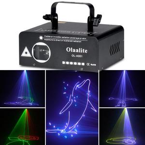 Laser Lights DJ Lights, Olaalite Animation 3D Full Color Stage Laser Light with Sound Activated & DMX Control, Great for Party Disco Lights Bar Club Stage & DJ Lighting