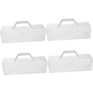 GLEAVI Portable 4-Piece Kitchen Utensil Storage Box Cutlery Organizer Food-Safe Plastic for Home and Restaurant Use Forks and Noodle Keeper