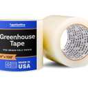 4" x 108' Roll of Greenhouse Repair Tape, Made in USA, Heavy Duty Clear Poly Patch Tape for Repairing Greenhouses and Plastic Sheeting, UV Resistant Polyethylene Film for Seaming & Splicing
