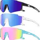 Kids Sunglasses Polarized - UV400 Protection Boys Youth Cycling Goggles Baseball Sunglasses with Glasses Strap