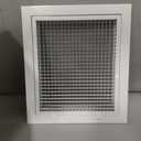 HVAC Premium 12" x 14" Cube Core Eggcrate Return Air Filter Grille for 1" Filter - Aluminum - White [Outer Dimensions: 14.5" x 16.5]