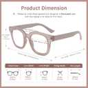 Madison Avenue Blue Light Blocking Glasses Oversized Fashion Blue Light Glasses for Women Anti Eyestrain & UV Protection Computer Eyeglasses (Milk Grey Brown)