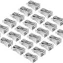 PATIKIL Metal Pencil Sharpeners, 24 Pack Aluminum Alloy Mini Manual Pencil Sharpener with Single Hole for Office Classroom Art Painting, Silver