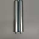 10"BF Length 1.5" Dia Galvanized Steel Conveyor Roller, Axle Diameter 1/4" I Pack of 2 Conveyor Rollers I Replacement Steel Roller for Rollers Conveyor, Roller Stands for Woodworking, Cat/Dog Fence