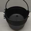 TFTAFAN 6 Pieces Halloween Black Cauldron,Halloween Witch Cauldron Pot Trick or Treat Candy Buckets Bulk,Jumbo Plastic Candy Basket Candy Bowl Holder for Halloween Party (Black, 9.5-Inch)