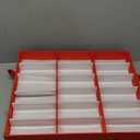 18 Slot jewelry Sunglasses Organizer Box Stand Display Case/Tray, Snap Close & Polyester Silk Lined (2, Red)