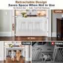 GRENFU Reinforced 50" Wide Retractable Baby Gates, Prevent Crawling Under