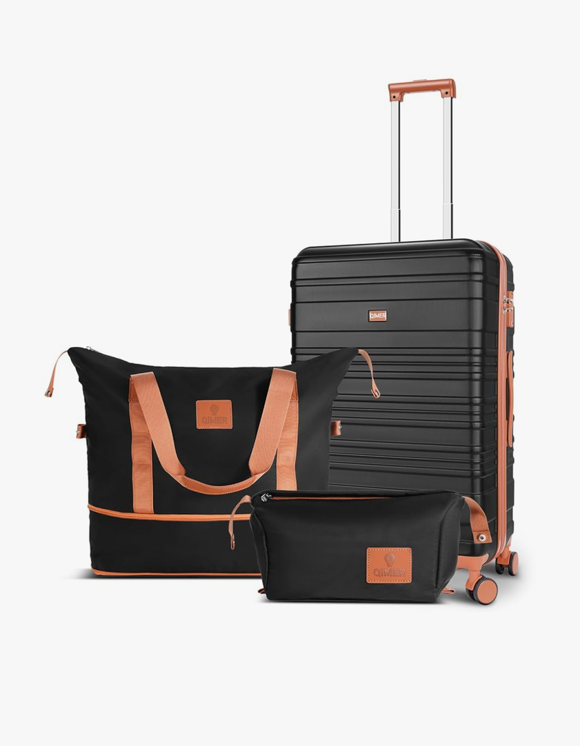 Carry on Luggage Set, 22x14x9 airline approved 100% PC hardshell, Lightweight TSA Locks Quiet Spinner Wheels Durable Zipper, Travel Luggage Small