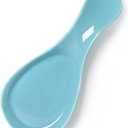 GDCZ Porcelain Spoon Rest - Large Spoon Holder Utensil Rest for Kitchen Counter Stove Top, Dishwasher Safe (Turquoise)