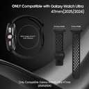 TiMOVO Bands Compatible with Samsung Galaxy Watch Ultra Band 47mm(2025/2024), Breathable Soft Silicone Replacement Strap for Galaxy Watch Ultra bands, Black