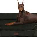 Dwanton Orthopedic Dog Bed for Extra Extra Large Dogs with Gel Memory Foam, Waterproof Dog Sofa, Washable Pet Bed with Four Sided Bolster Cushion, Removable Cover & Non-Slip Bottom, 48", Green