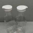 NETANY Plastic 50 Oz Water Carafe with Flip Top Lid, Set of 2 Square Base Juice Containers, Clear Plastic Pitcher - for Water, Iced Tea, Juice, Beverage, Cold Brew and Mimosa Bar - HAND WASH ONLY