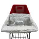Portable Shopping Cart Cover, High Chair and Grocery Cart Covers for Babies, Kids, Infants & Toddlers, Attached Carry Bag (Gray Chevron)