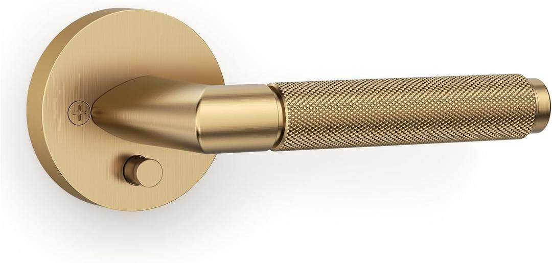 FILTA 6 Pack Champagne Bronze Passage Interior Door Handles
Keyless Passage,Fits 1-3/8"-1-3/4" Doors,Adj. 2-3/8"-2-3/4" Latch,Heavy-duty Zinc,Easy DIY Setup