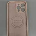 Ktele Magnetic for iPhone 16 Pro Case [Compatible with Magsafe] [Premium Silicone Satin-Smooth Touch] Slim Shockproof Anti-Scratch Microfiber Lining Case, 6.3 inch, Chalk Pink