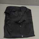 J.VER Men's Tuxedo Shirt Formal Dress Shirt Pleated Long Sleeve Button Down Shirts for Prom Party Wedding (Black, XXXL)