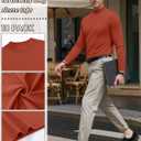 10 Pack Mens Big and Tall Mock Turtleneck Shirts Basic Tops Multipack (5X-Large, Sky Blue, Pumpkin, Dark Green, Green, Burgundy, Light Mixed Gray, Yellow, Khaki, Dark Purple, Black)