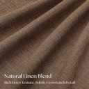 120 Inch Pinch Pleated Linen 100% Blackout Curtains Rust Brown W50xL120