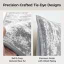 a moment Throw Pillow Covers 20x20 Inch Set of 2, Soft Textured Decorative Tie-Dye Style Cushion Covers, Modern Boho Farmhouse Home Decor Pillow Cases for Couch, Bed, Living Room,Grey