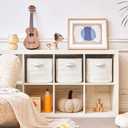 RUNKA Storage Cube Baskets - 3 Pack - 11 inch Square Baskets for Closet, Woven Bins - Ideal for Toy Storage | White