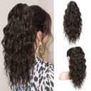 Claw Clip Ponytail Extension 18 Inch Long Ponytail Extension Curly Pony Tails Hair Extensions Synthetic Hair Extensions Ponytail Clip On Ponytails for Women (4#)