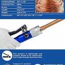 AMZCNC Hydraulic Tube Expander Compact Swaging Tool Kit with Tube Cutter, Deburring Tool and 7 Expander Heads for 3/ 8 to 1-1/ 8 Inches Copper Pipes HVAC Expander Tools (3/ 8“~1-1/ 8”)