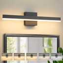Black Bathroom Vanity Light 23.6 inch, 20W Dimmable 5CCT LED Modern Bathroom Light Fixture Over Mirror Hardwired- ETL Certificated