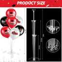 4 Set Graduation Party Balloon Stand Kits for Table Centerpieces Balloon Tables Holders with Congrats 2026 Graduation Party Decorations for School College Photo Props(Red)