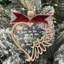 4 x Angel Wings Baby Memorial Ornaments, Memorial Gifts for Loss of Daughter/Son, Gift for Miscarriages, Stillborn Gifts, Infant Loss Ornament 2025, Loss of a Baby Memorial Ornaments (OCM004)