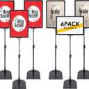 Retail Sign Holder for Display Indoor, Portable Signage Stand Double Sided Sale sign for Business Store Retail Market Vendor Advertising Trade Show Display (8.5x11, 6Pack)