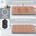 Yimobra Heating Pad for Bathroom Rugs, with Memory Function, Adjustable Temperature (32-146) and Time (1-24h),Keep Dry Bathroom Bath Mat in Winter Every Day, Waterproof, 25"x17.5"