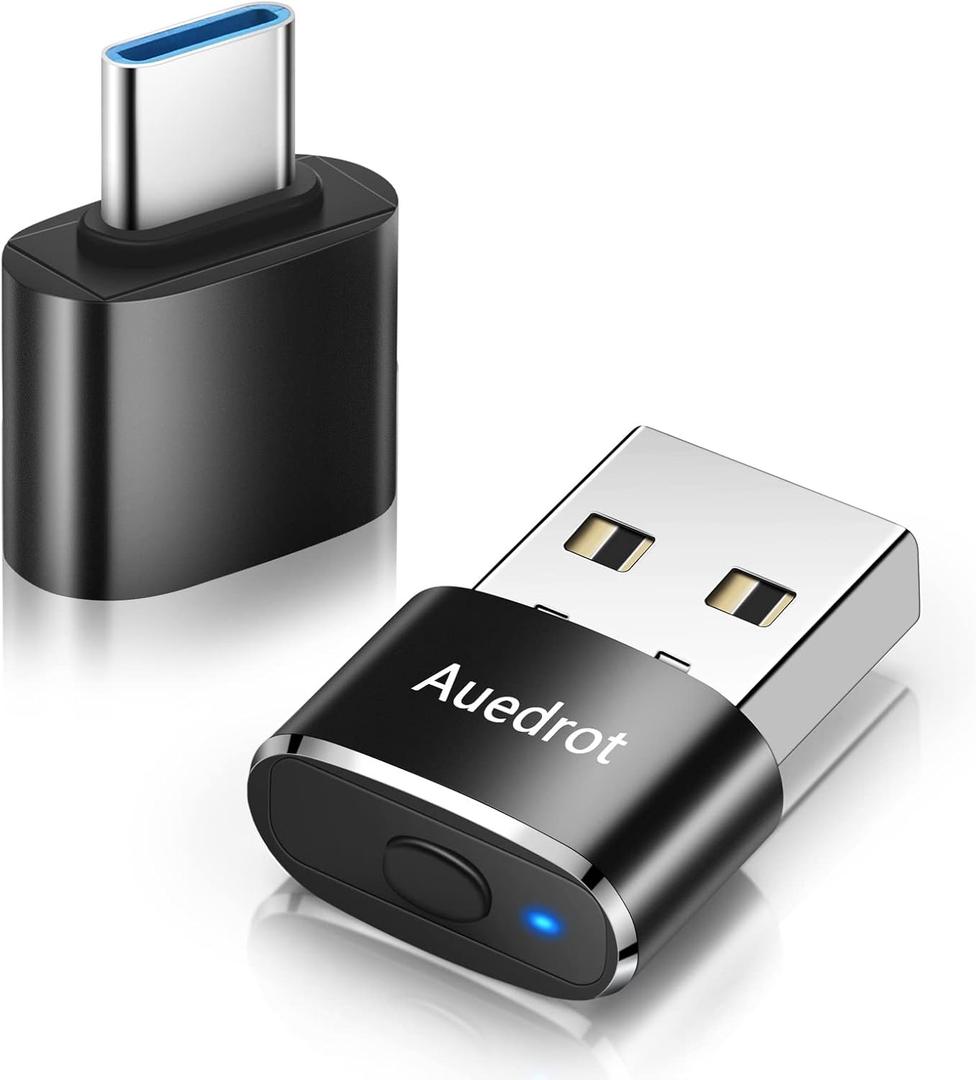 USB Mouse Mover with Switch Button, Automatic Mini Mouse Shaker with 2 Jiggle Modes, Driver-Free, Plug & Play, Keep Computer/Laptop Awake, USB-C Adapter, Black