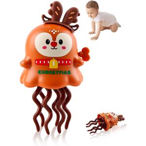 Christmas Wind-Up Dancing Toy for Kids, Funny Crawling & Twist Action, Interactive Toy No Batteries Required, for Children, Holiday Party Favor & Home Decoration