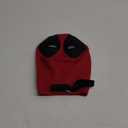 Dead-pool-Mask for Kid, Knitted Breathable Dead-pool-Hero Mask, Halloween Children Cosplay Costumes Mask Silicone Eye (Red)