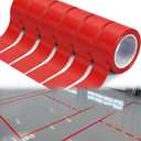 Pangda 6 Rolls 2" x 33 Yards Red Floor Marking Tape and Dance Splicing Tape Warning Safety Durable Non-Abrasive for Social Distancing, Gyms Athletics Restaurant Equipment and More (Red)