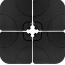 Simple Deluxe 4Pieces HeavyDuty Base Cantilever Offset Patio Umbrella Stand 1, New Black