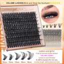 2 x Geeneiya 5 Styles Lash Clusters Kit, Volume/Mega/Full/Bottom Eyelash Clusters Extensions with Lash Bond and Seal, Remover and Lash Extension Tools for Beginners and Proficient, DIY at Home Easily