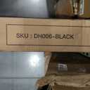 LUCKRACER Vanity Desk with 5 Fabric Drawers & Storage Shelves, Makeup Dressing Table, Computer Desks for Home Office Bedroom, Black, No Mirror