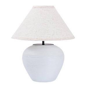YEPDIN 15.3" White Streak Ceramic Pot Table Lamp,Ceramic Decorative for Home Decor,Bedside Table,Bedroom, Living Room,TL01