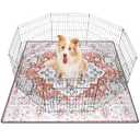 LOOBANI Washable Pee Pads for Dogs, 1 Pack Super Absorbent Reusable Puppy Pads Leakproof Dog Traning Pads, Waterproof Non-Slip Whelping Pad for Floor, Playpen, Crate, Couch-72 x72 (Red-Orange)