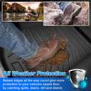 Floor Mats for Jeep Compass 2017-2025 2026, All Weather Cargo Liners for Jeep Compass Accessories, Heavy Duty Trunk Mat with Backrest Mat, Car Accessories