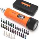 36Pcs Torque Screwdriver Wrench Driver Set 10-70 Inch Pounds lbs with 29 S2 Bits5 Drive Sockets 1/4" Socket Adapter for Maintenance,Tools, Bike Repairing and Mounting.