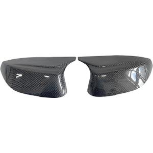 Real Carbon Fiber Side Mirror Caps, Ox Horn Style Replacement Wing Mirror Covers Compatible with Infiniti Q50 Q60 Q70 QX50 QX30 2014-2020