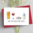 4 x RollupJoy Cute Baby Shower Card, Funny Newborn Greeting Card for New Mom Dad Parents, Baby Shower Congratulation Cards, and Then There Were Four Cards